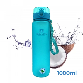 Бутылка для воды CASNO 1050 мл MX-5041 More Love Голубая