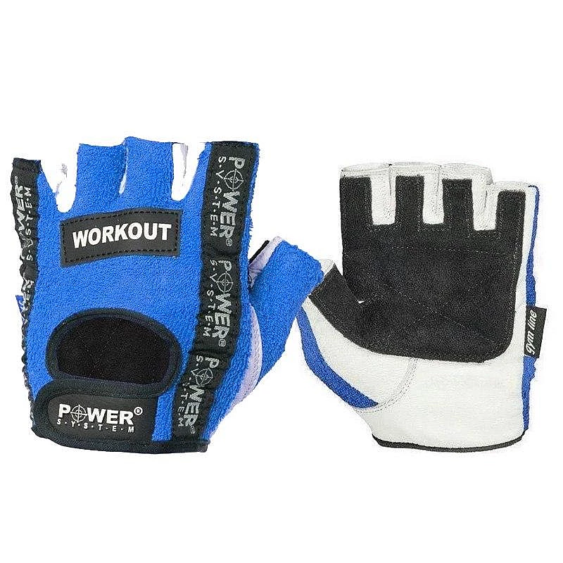 Перчатки для фитнеса и тяжелой атлетики Power System Workout PS-2200 Blue L