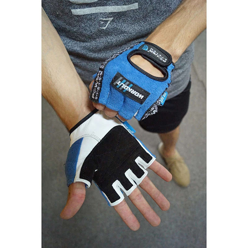 Перчатки для фитнеса и тяжелой атлетики Power System Workout PS-2200 Blue L