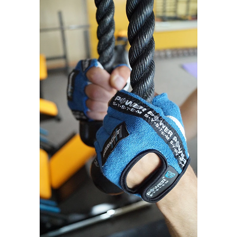 Перчатки для фитнеса и тяжелой атлетики Power System Workout PS-2200 Blue L