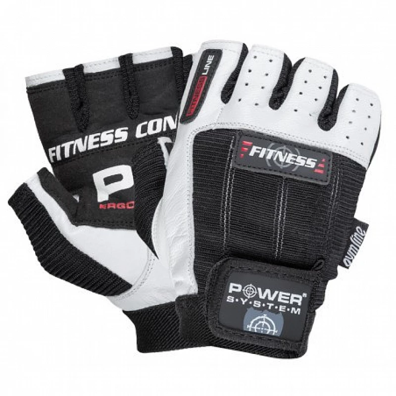 Перчатки для фитнеса и тяжелой атлетики Power System Fitness PS-2300 Black/White S