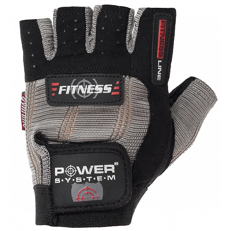 Перчатки для фитнеса и тяжелой атлетики Power System Fitness PS-2300 Grey/Black XS