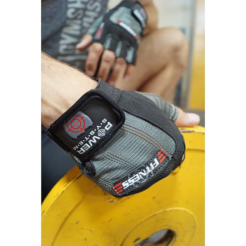 Перчатки для фитнеса и тяжелой атлетики Power System Fitness PS-2300 Grey/Black S