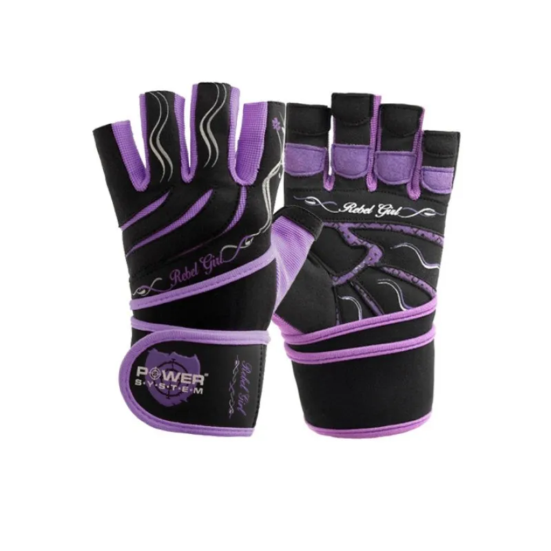 Перчатки для фитнеса и тяжелой атлетики Power System Rebel Girl женские PS-2720 Purple L