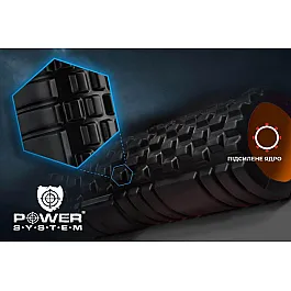 Массажный ролик Power System Fitness Foam Roller PS-4050 Black/Orange