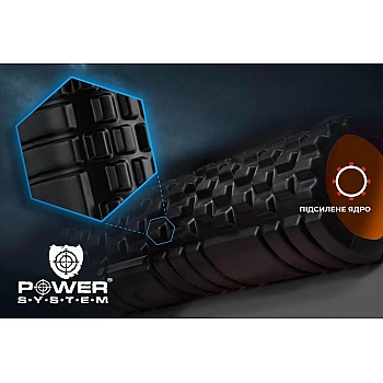 Массажный ролик Power System Fitness Foam Roller PS-4050 Black/Orange