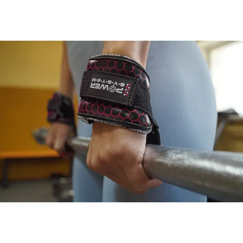 Крюки для тяги на запястья Power System Hooks V2 PS-3360 Black/Red L