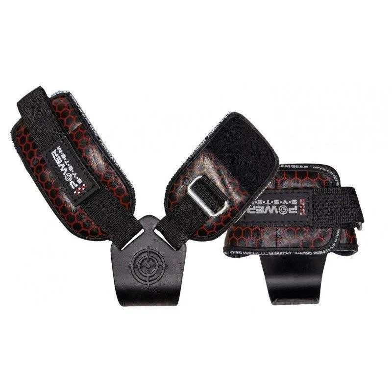 Крюки для тяги на запястья Power System Hooks V2 PS-3360 Black/Red XL