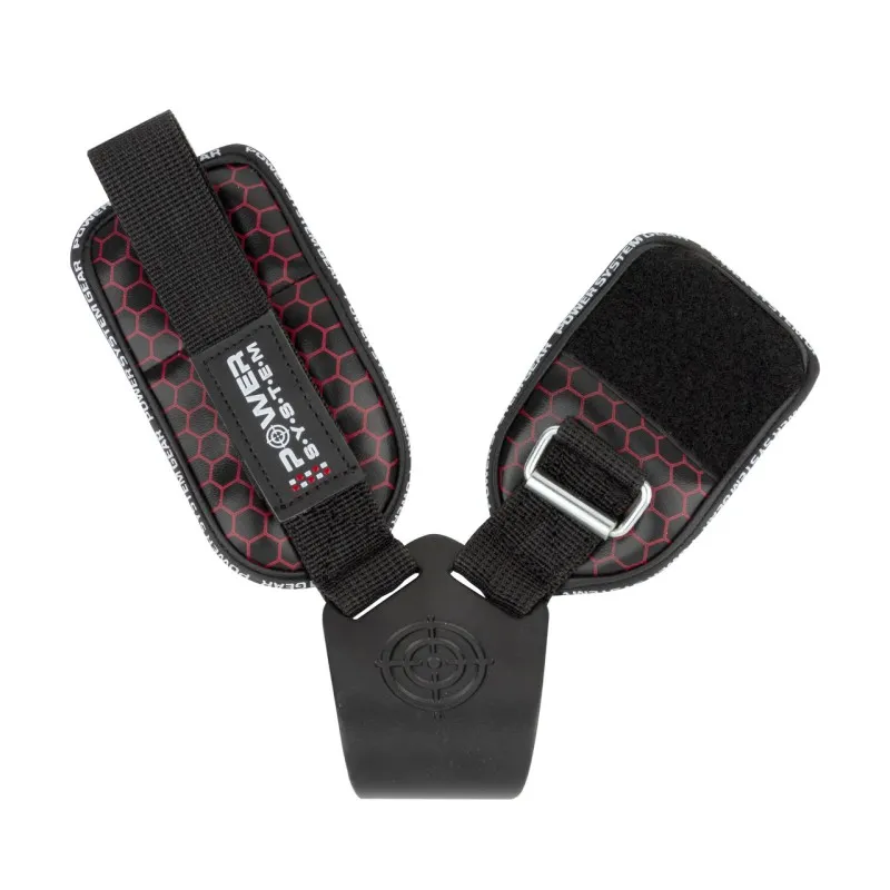 Крюки для тяги на запястья Power System Hooks V2 PS-3360 Black/Red XL