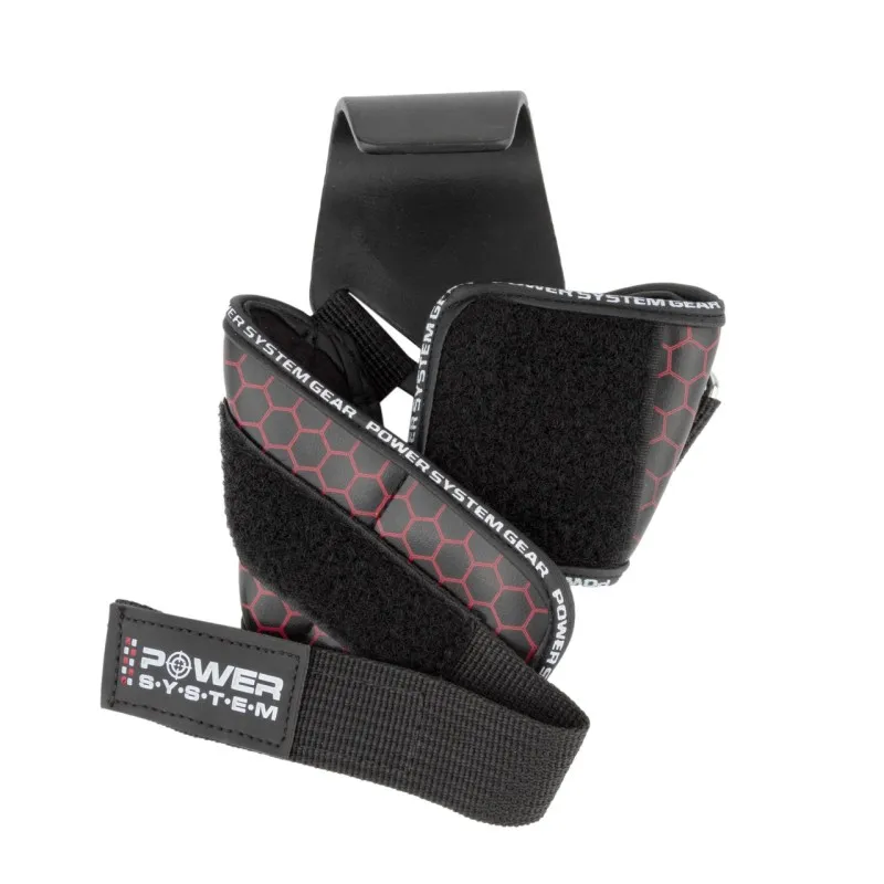 Крюки для тяги на запястья Power System Hooks V2 PS-3360 Black/Red XL