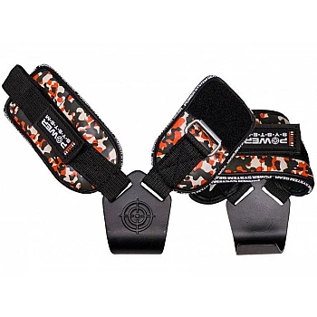 Крюки для тяги на запястья Power System Hooks Camo PS-3370 Black/Red XL