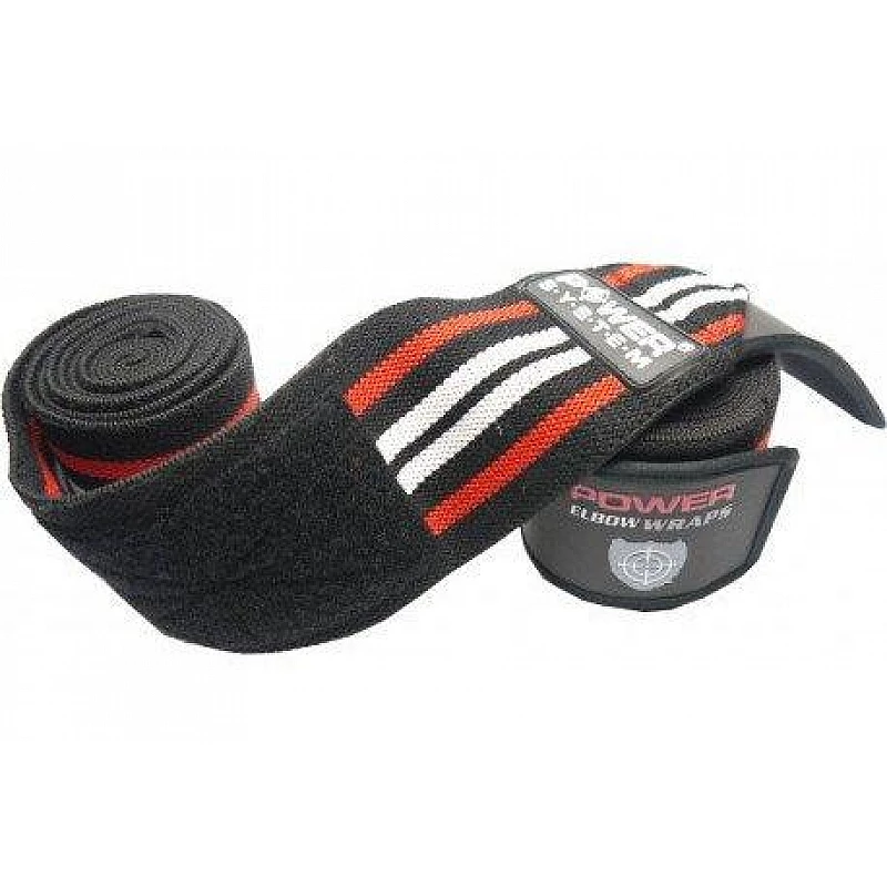 Локтевые бинты Power System Elbow Wraps PS-3600 Red/Black