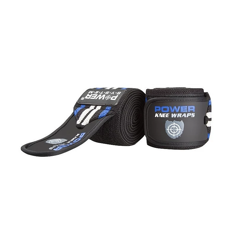 Бинты на колени Power System Knee Wraps PS-3700 Blue/Black