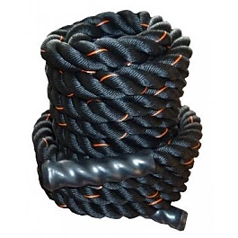 Канат для кроссфита Power System Battle Rope PS-4047 Black/Orange