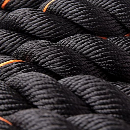 Канат для кроссфита Power System Battle Rope PS-4047 Black/Orange