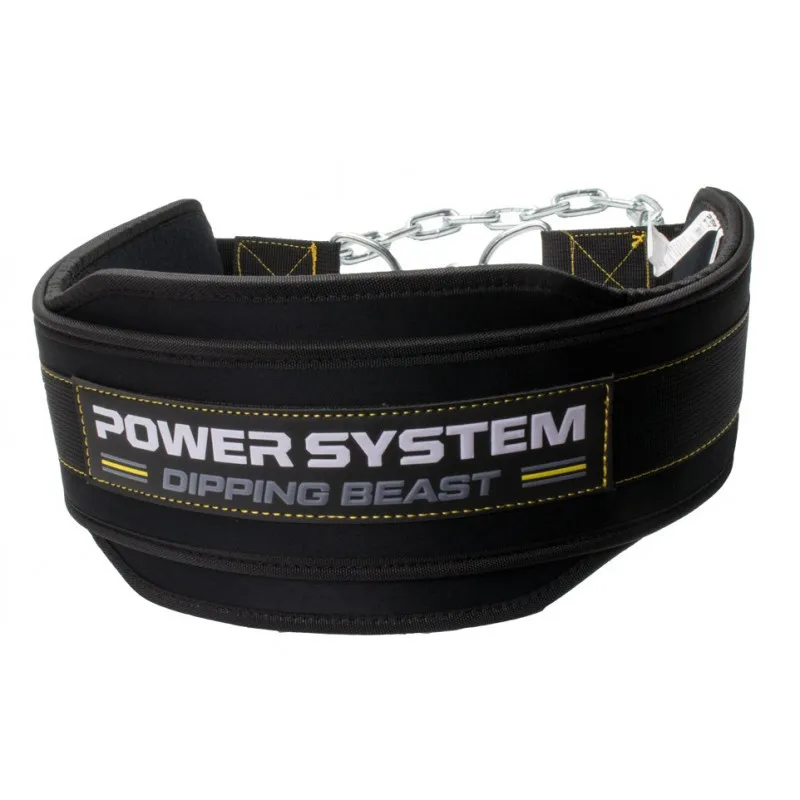 Пояс для отягощений Power System Dipping Beast PS-3860 Black/Yellow