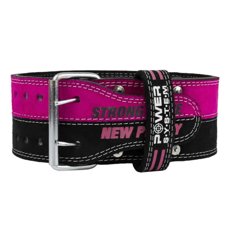 Пояс для пауэрлифтинга Power System PS-3850 Strong Femme Black/Pink S