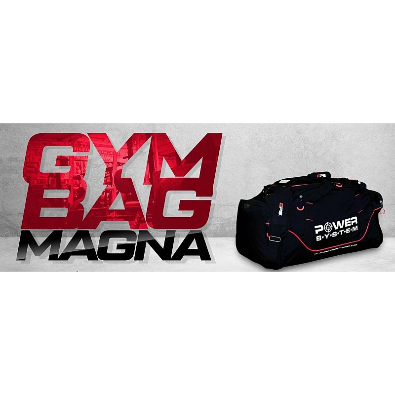 Спортивная сумка Power System PS-7010 Gym Bag Magna Black/Red
