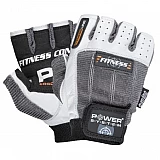Перчатки для фитнеса и тяжелой атлетики Power System Fitness PS-2300 Grey/White S