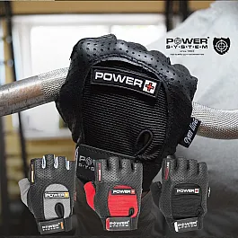Перчатки для фитнеса и тяжелой атлетики Power System Power Plus PS-2500 Black/Grey L