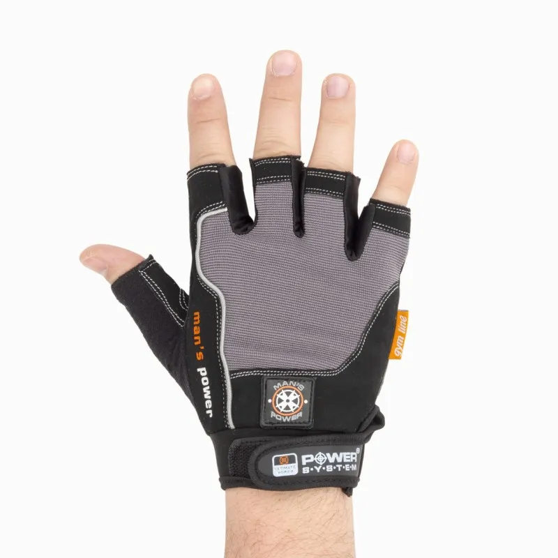 Перчатки для фитнеса и тяжелой атлетики Power System Man’s Power PS-2580 Black/Grey XL