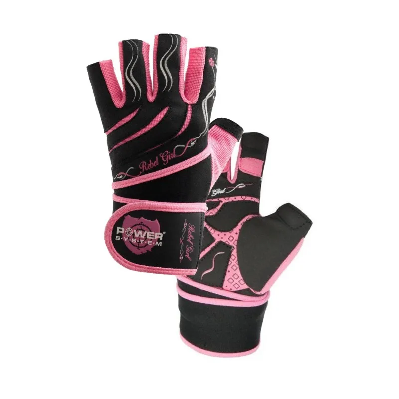 Перчатки для фитнеса и тяжелой атлетики Power System Rebel Girl женские PS-2720 Pink XS