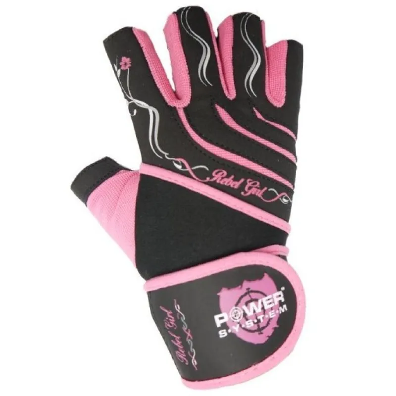 Перчатки для фитнеса и тяжелой атлетики Power System Rebel Girl женские PS-2720 Pink S