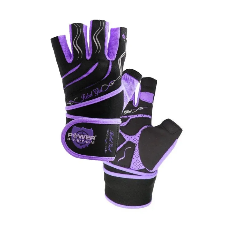 Перчатки для фитнеса и тяжелой атлетики Power System Rebel Girl женские PS-2720 Purple XS