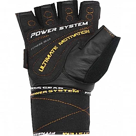 Перчатки для фитнеса и тяжелой атлетики Power System Ultimate Motivation PS-2810 Black Yellow Line S