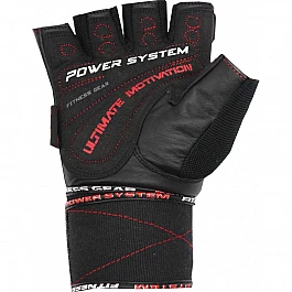 Перчатки для фитнеса и тяжелой атлетики Power System Ultimate Motivation PS-2810 Black Red Line S