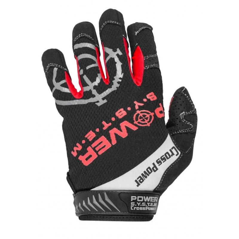 Перчатки для кроссфита с длинным пальцем Power System Cross Power PS-2860 Black/Red L