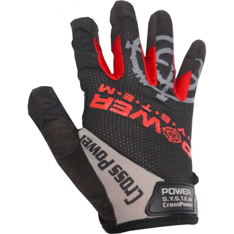 Перчатки для кроссфита с длинным пальцем Power System Cross Power PS-2860 Black/Red L