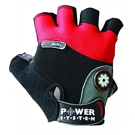 Перчатки для фитнеса и тяжелой атлетики Power System Fit Girl Женские PS-2900 Black/Red L