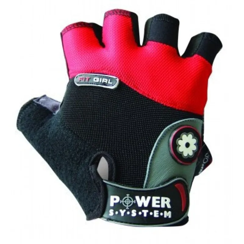 Перчатки для фитнеса и тяжелой атлетики Power System Fit Girl Женские PS-2900 Black/Red L