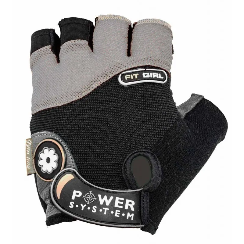 Перчатки для фитнеса и тяжелой атлетики Power System Fit Girl Женские PS-2900 Black/Grey M