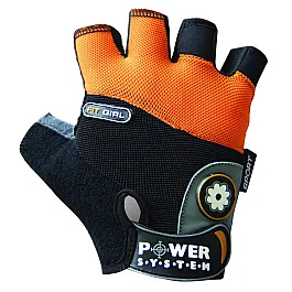 Перчатки для фитнеса и тяжелой атлетики Power System Fit Girl Женские PS-2900 Black/Orange L