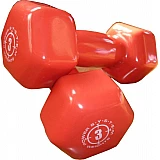 Гантели для фитнеса и аэробики обрезиненные Power System 3 kg PS-4026 Red (1 шт.)