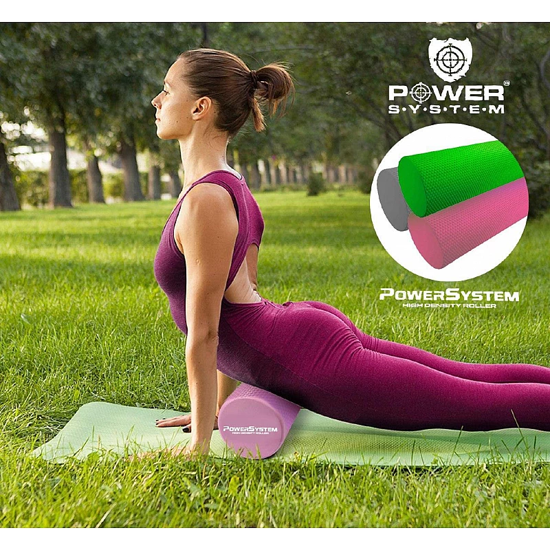 Массажный ролик для фитнеса и аэробики  Power System Fitness Roller PS-4075 Pink (90*15)
