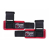 Крюки для тяги на запястья Power System Hardcore Hooks PS-3310 Black/Red