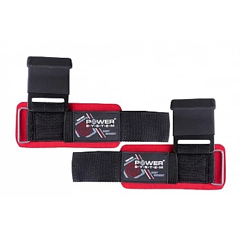 Крюки для тяги на запястья Power System Hardcore Hooks PS-3310 Black/Red