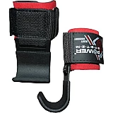 Крюки для тяги на запястья Power System Hardcore Hooks PS-3310 Black/Red