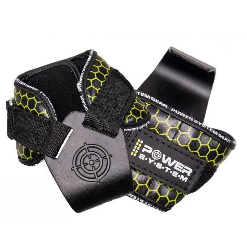 Крюки для тяги на запястья Power System Hooks V2 PS-3360 Black/Yellow L