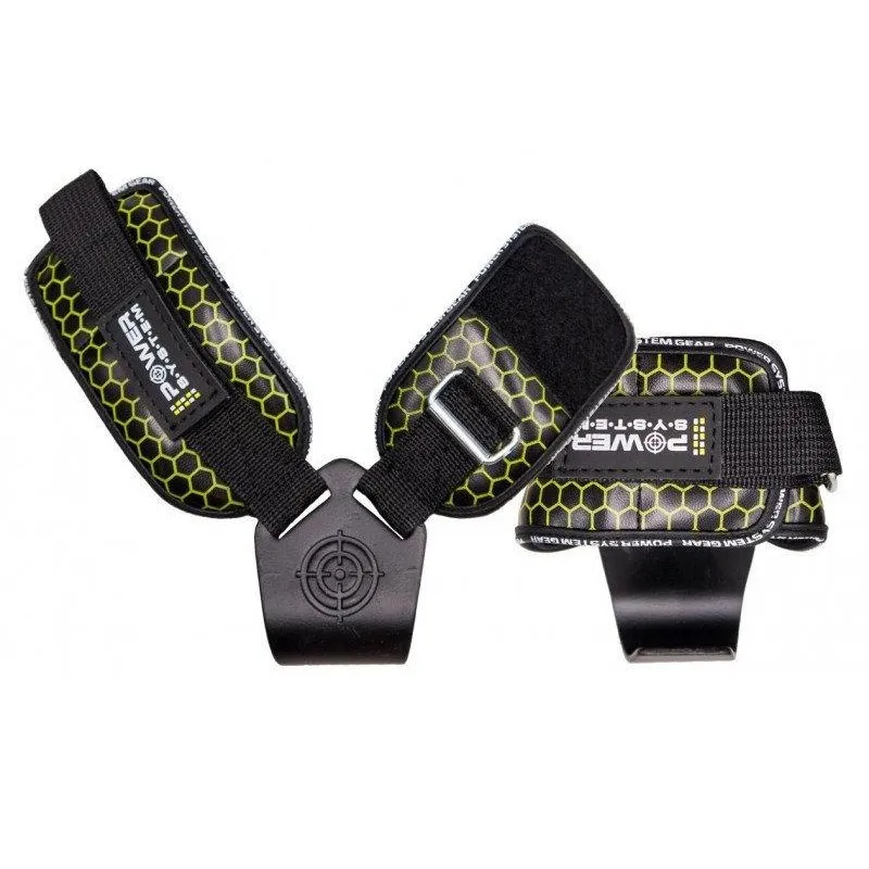 Крюки для тяги на запястья Power System Hooks V2 PS-3360 Black/Yellow L