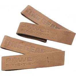 Кожаные лямки для тяги Power System Leather Straps PS-3320