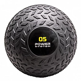 Мяч SlamBall для кроссфита и фитнеса Power System PS-4115 5 кг рифленый