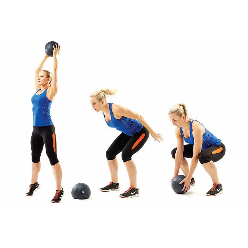 Мяч SlamBall для кроссфита и фитнеса Power System PS-4115 5 кг рифленый