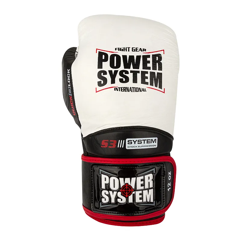 Боксерские перчатки PowerSystem PS 5004 Impact White 12 унций