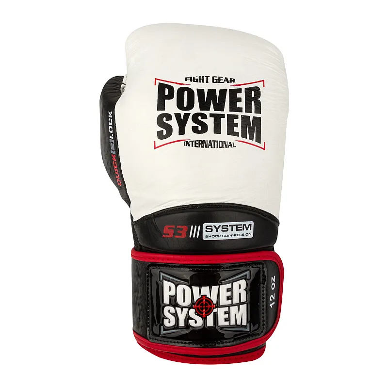 Боксерские перчатки PowerSystem PS 5004 Impact White 14 унций