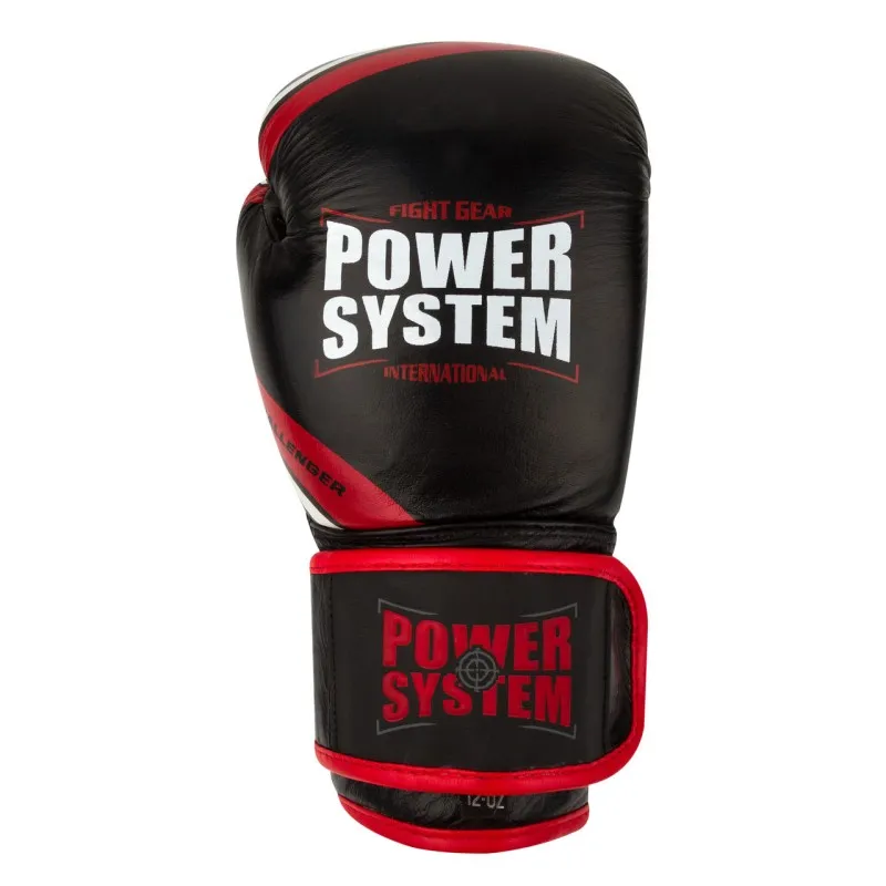 Боксерские перчатки PowerSystem PS 5005 Challenger Black/Red 10 унций
