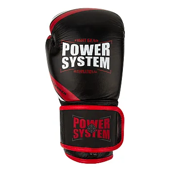 Боксерские перчатки PowerSystem PS 5005 Challenger Black/Red 12 унций